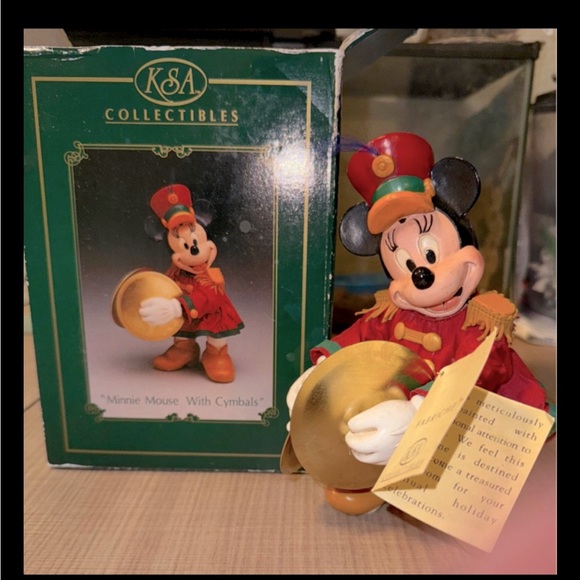 Cymbal-Clapping Minnie Mouse Vintage KSA Collectible w/ Box Walt Disney Classic - Picture 1 of 6